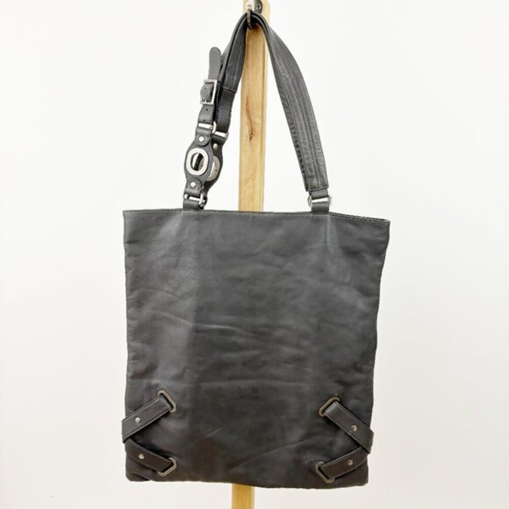 HOBO international Gray Leather Tote Shoulder Bag - Picture 1 of 14